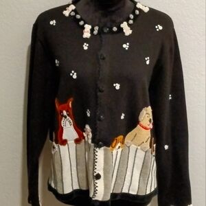 Berek Vintage Novelty Dog Cardigan